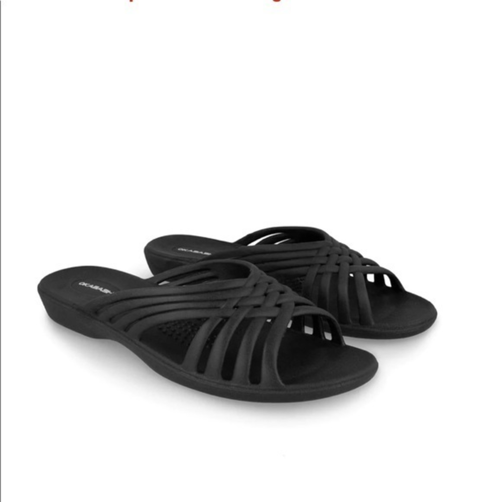 Okabashi Women's‎ Venice Black Sandals Size M/L 8-9